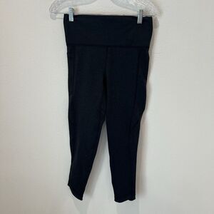 Anook Athletics Ellie Maternity 23" Crop Leggings in Black Medium Yoga Activewea